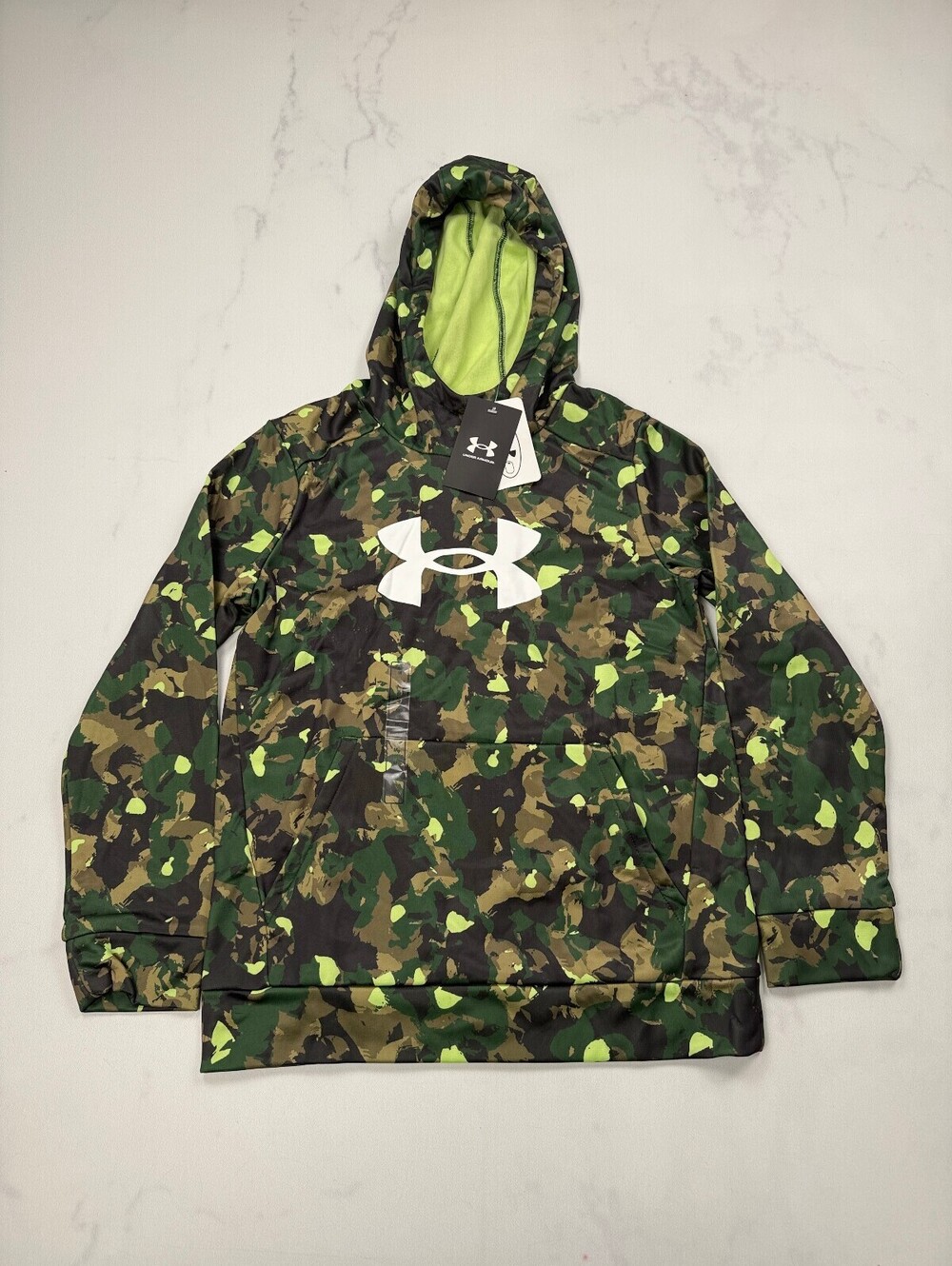 Under Armour Loose Hoodie Sweatshirt Green Modern Streetwear - Boys YM NWT